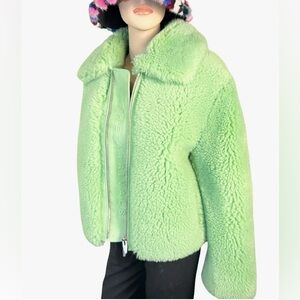 Lime or lilac curly lamb Jacket, new nwt, multiple sizes